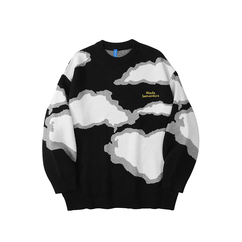 Fashion Simple Women's Cloud Pattern Sweater