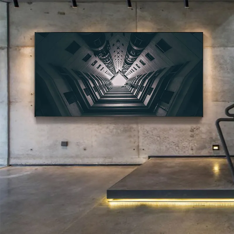 Modern Industrial Style Poster Geometric Urban Canvas