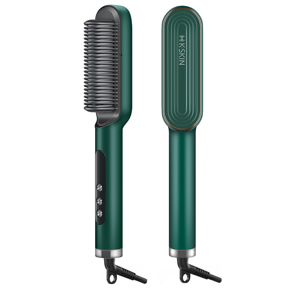 K.SKIN Heated Hair Styling Brush Straightener Purple KD380K Kd380K - Shop at LoveMi