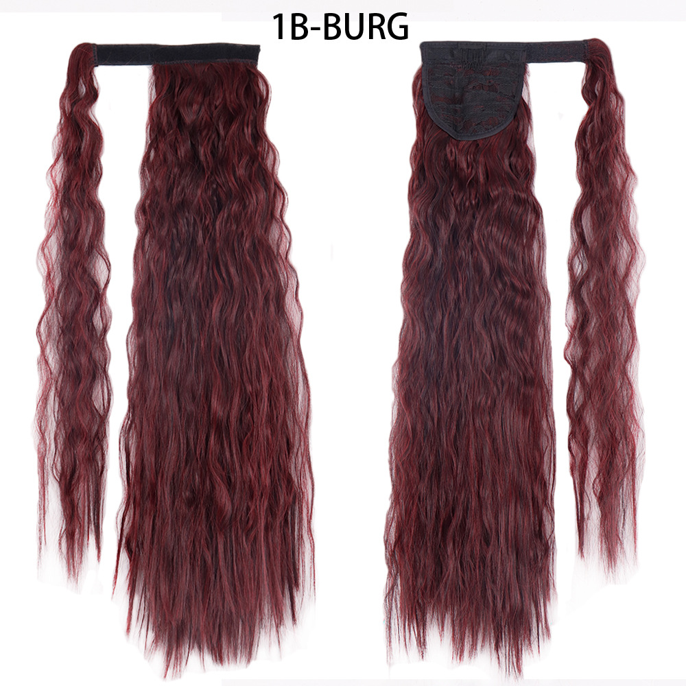Ponytail Wig Water Wave Velcro Banding Chemical Fiber High Temperature Silk — foto 26