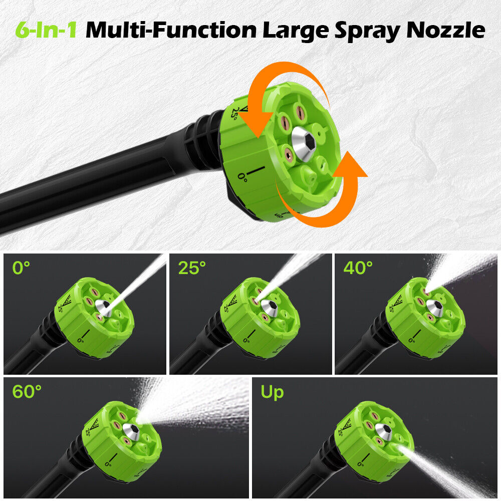 4000W Electric Pressure Washer Power Jet Washer 3626PSI Car Cleaner Gun2Battery