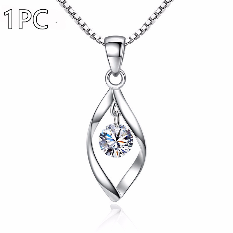 Zircon Twist Pendant Necklace - Image 1 of 21