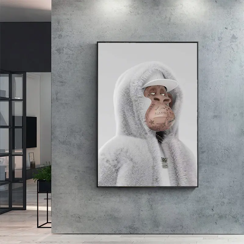 Painting Yacht Club Monkey Fashion Aesthetics Home