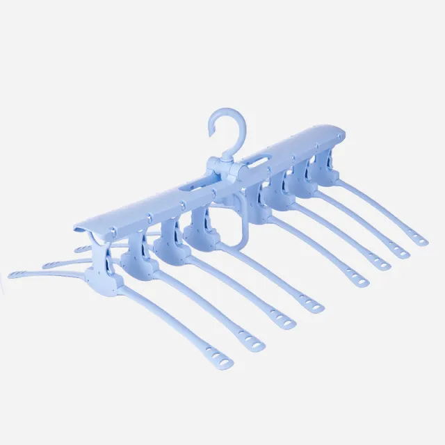 Eight in one home adult hanging foldable rotating non slip drying rack Blue - Shop at LoveMi