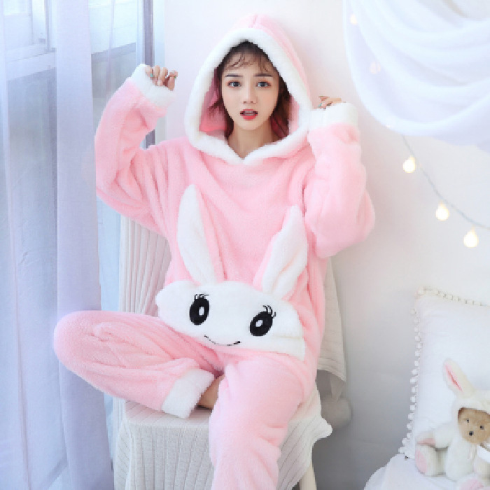 Title 6, Hooded Plush Padded Warm Home Service Suit