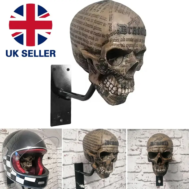 Halloween Motorcycle Helmet Holder Rack Wall Mount