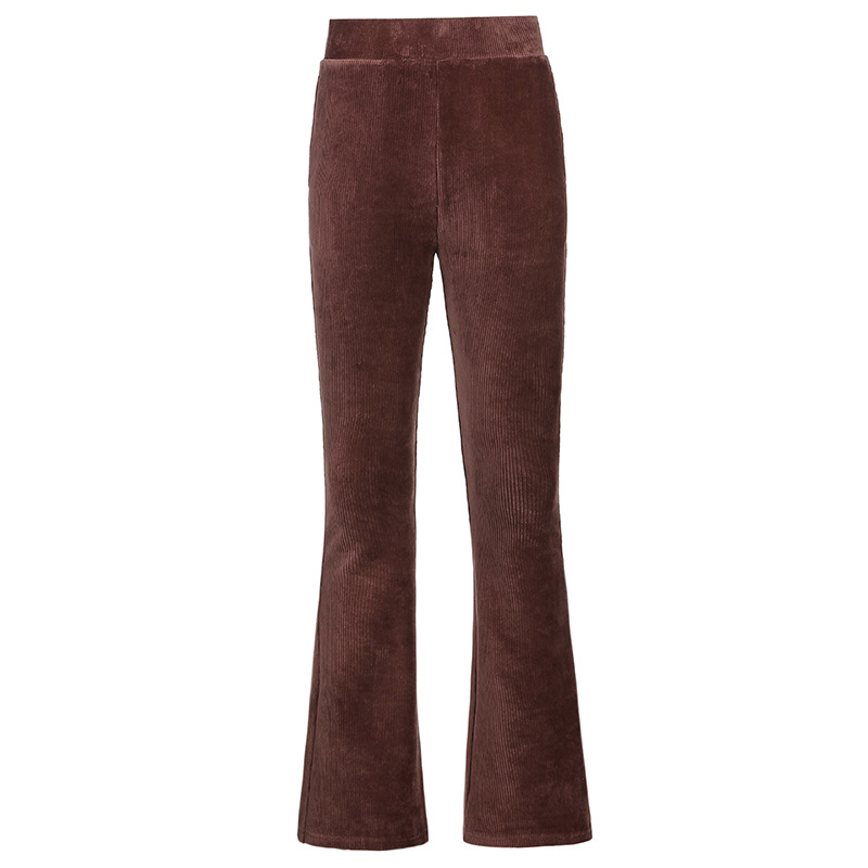 Title 8, Dames corduroy casual broek met hoge taille, za...