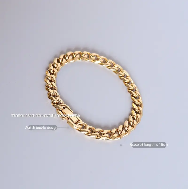 Hip Hop Style Heavy Industry Exaggerated Rough Bracelet Titanium Steel Material Vintage Jewelry