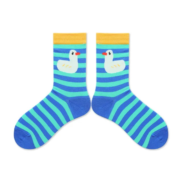 Cartoon Zoo Cute Animal Jacquard Three dimensional Hand Stitched Ball Pile Pile Women's Socks Blue Striped Bird - Shop at LoveMi