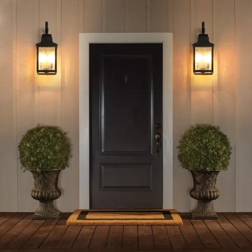 Large Outdoor Glass Wall Light Supports Many