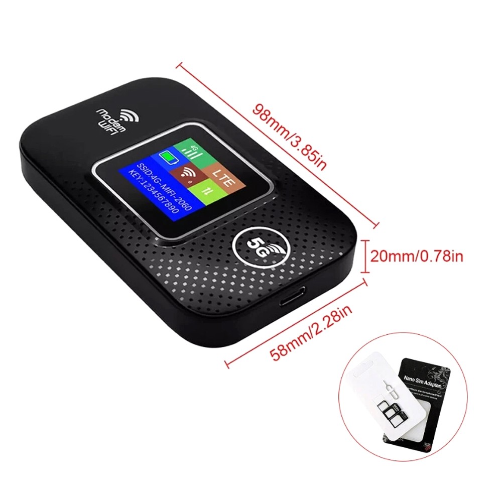 Portable Unlocked 5G LTE Wireless WiFi Router Mobile Broadband LCD MIFI Hotspot — image 8