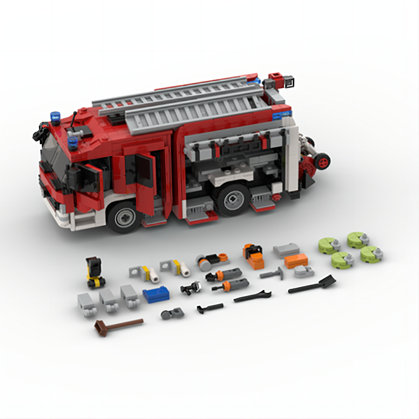 Title 1, MOC-137461 Munich Fire Truck Small Particles