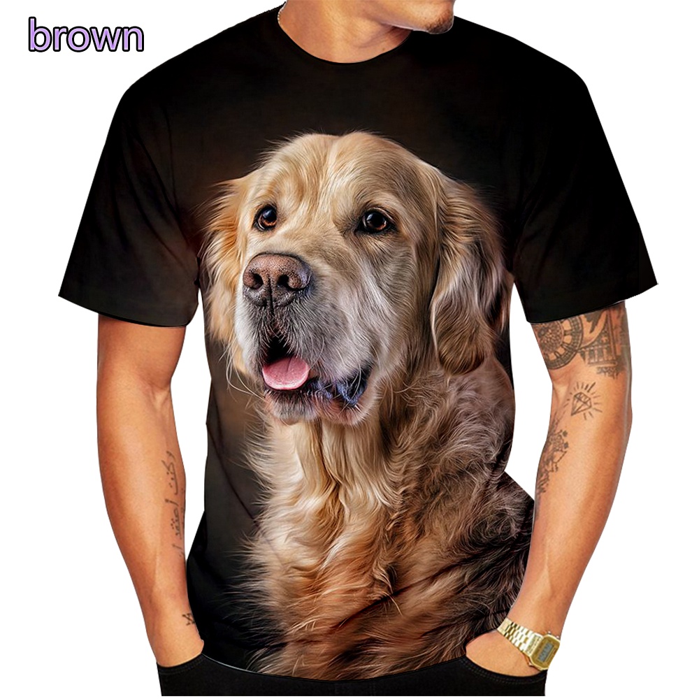 Title 9, T-shirt a maniche corte stampata in 3D con cane...