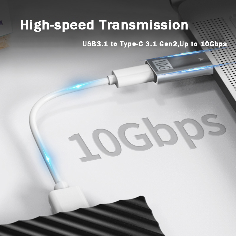 USB 3.1 Male to Type-C Female Adapter USB A - Image 2