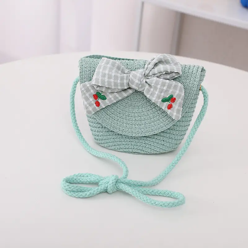 Children's Bag Straw Hat Set Sun