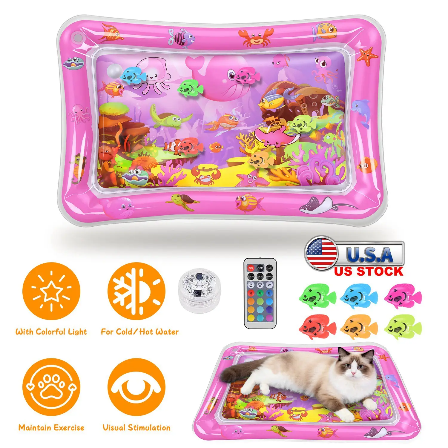 Cat Water Mat Interactive Sensory Play