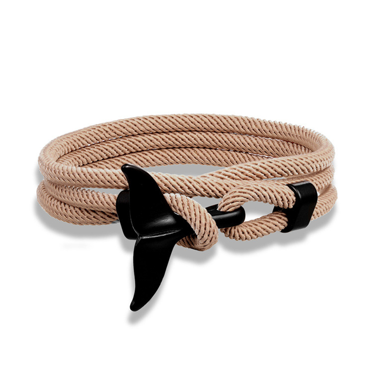 New Anchor Ocean Whale Tail Bracelet Milan Rope