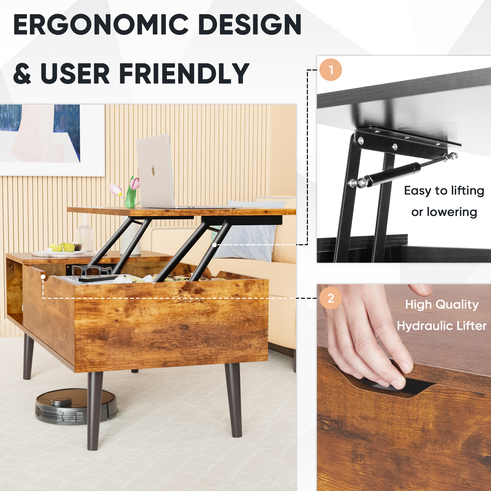 Living Room Table Coffee Table - Image 7