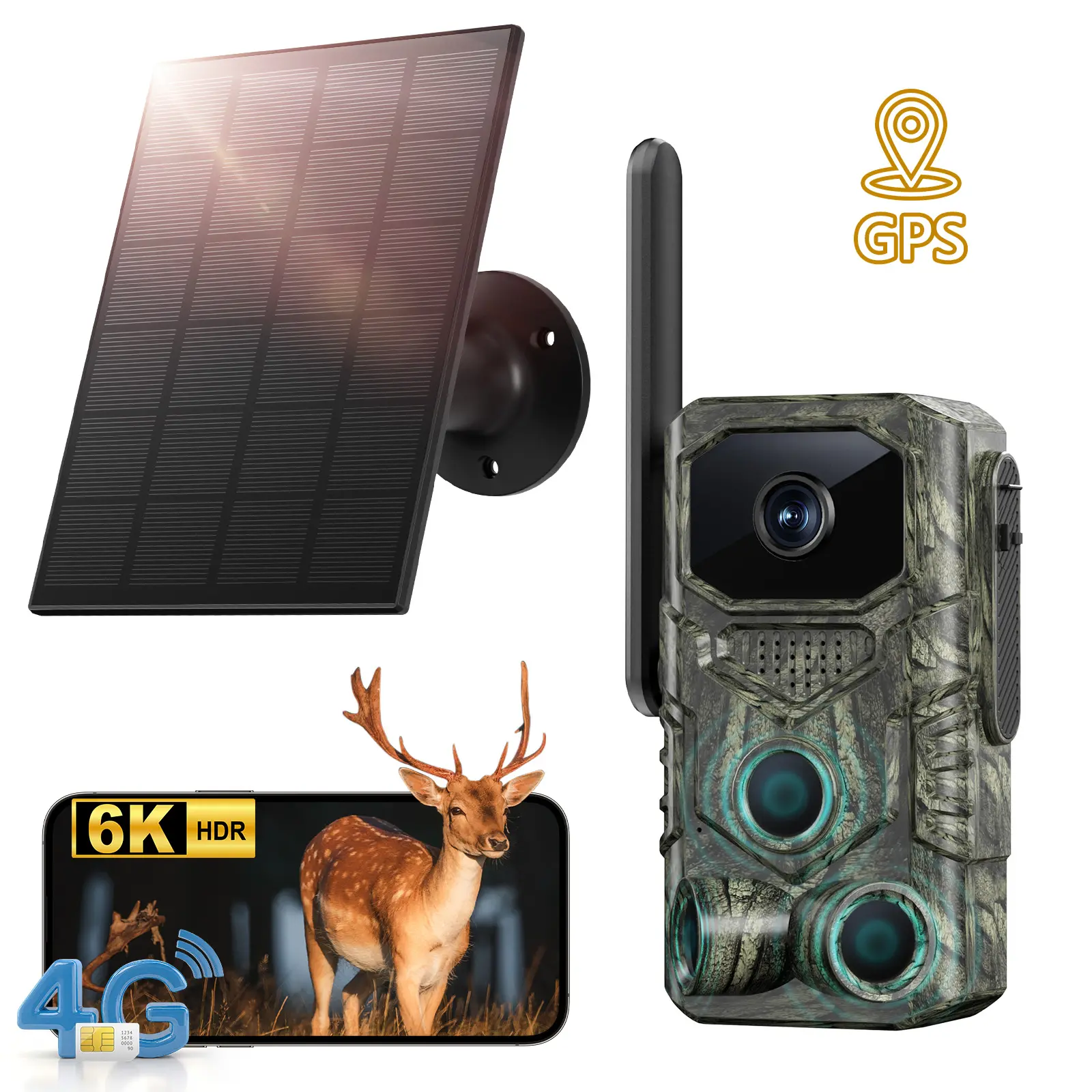 4G GPS Hunting Outdoor Trail Camera Wide