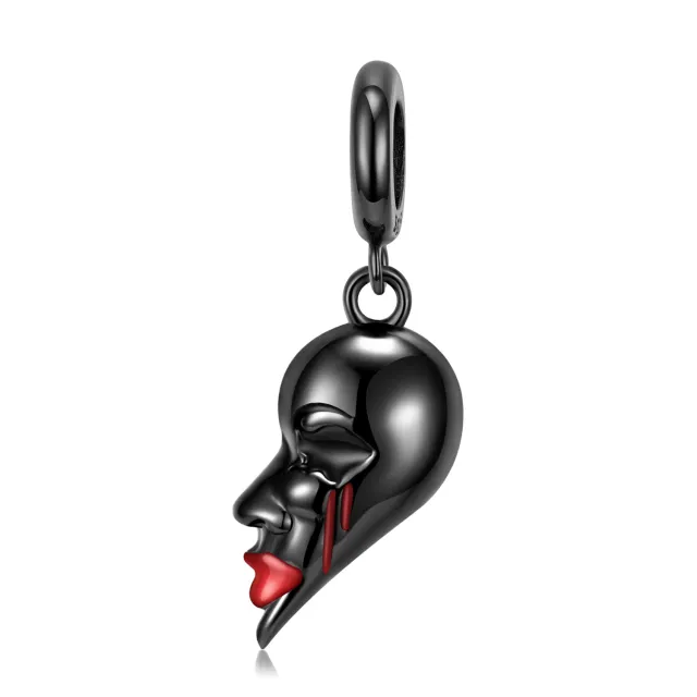 S925 Sterling Silver Skull Series Beaded Pendant Pd0810 Style - Shop at LoveMi