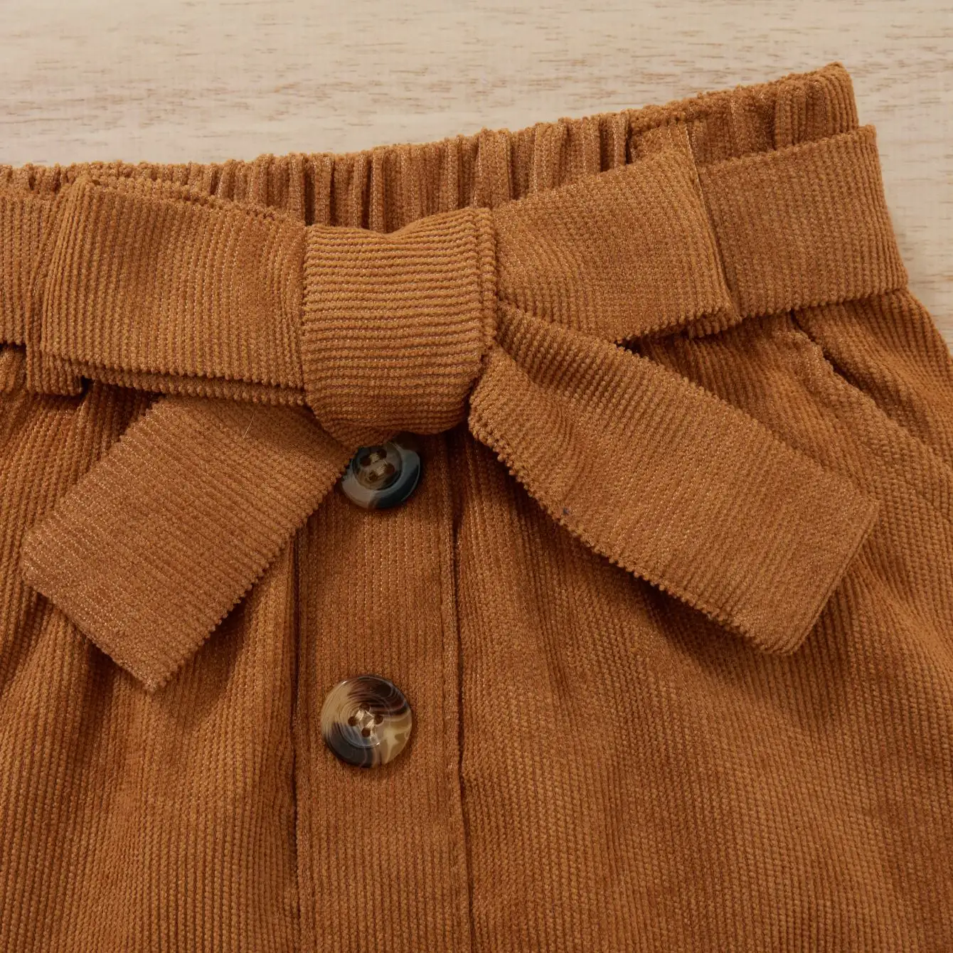 Autumn And Winter Girls Long Sleeve Corduroy Skirt Two-piece Suit