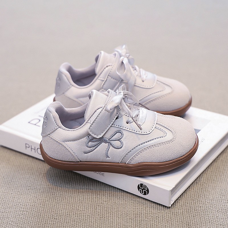 2026 Spring Autumn New Kids Skate Shoes, Breathable German Trainers, Fashion Bow Casual Sneakers For Little & Big Girls