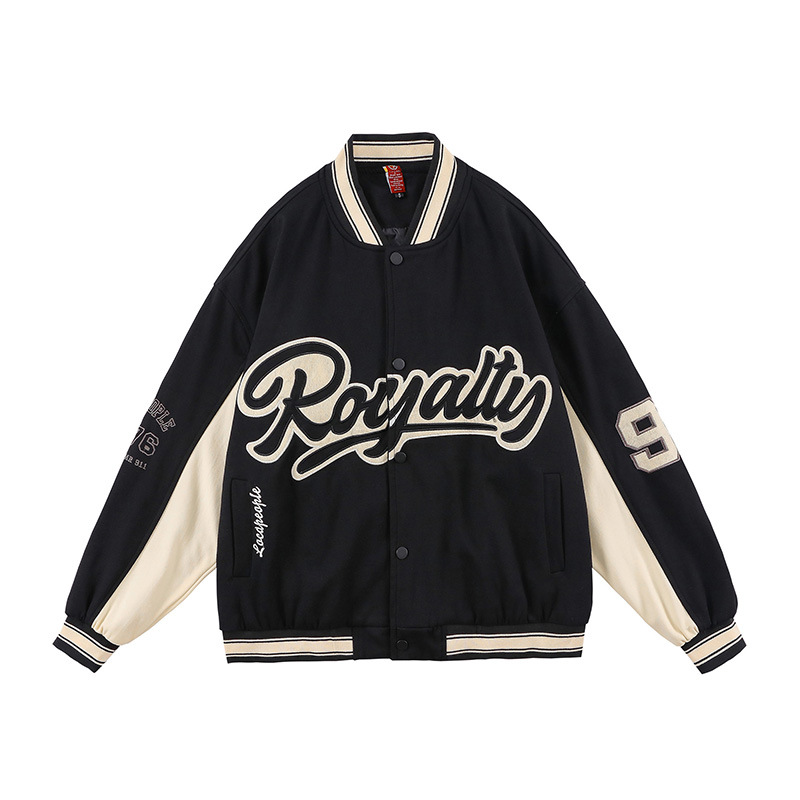 Retro Embroidery Stitching Baseball Uniform