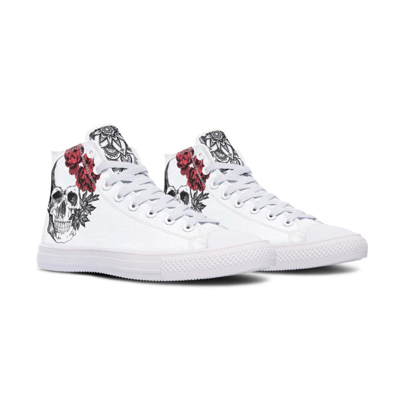 Printed Couple High Top Canvas Shoes