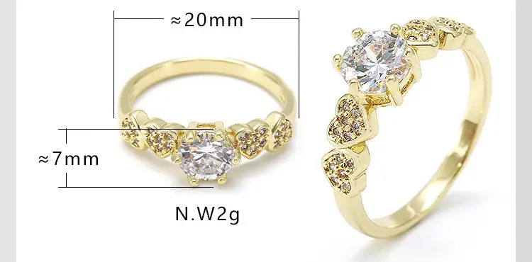 Jewelry New Style Personalized Popular Heart-shaped Edge Ring