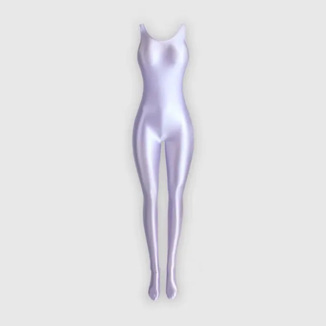 Stretch Gloss Bodysuit Shapewear Vest Leggings Ladies Silver - Shop at LoveMi