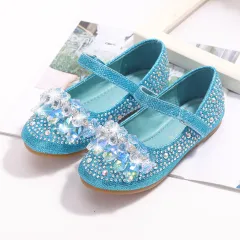 Rhinestone Girls' New Princess Shoes - Blue - View 1