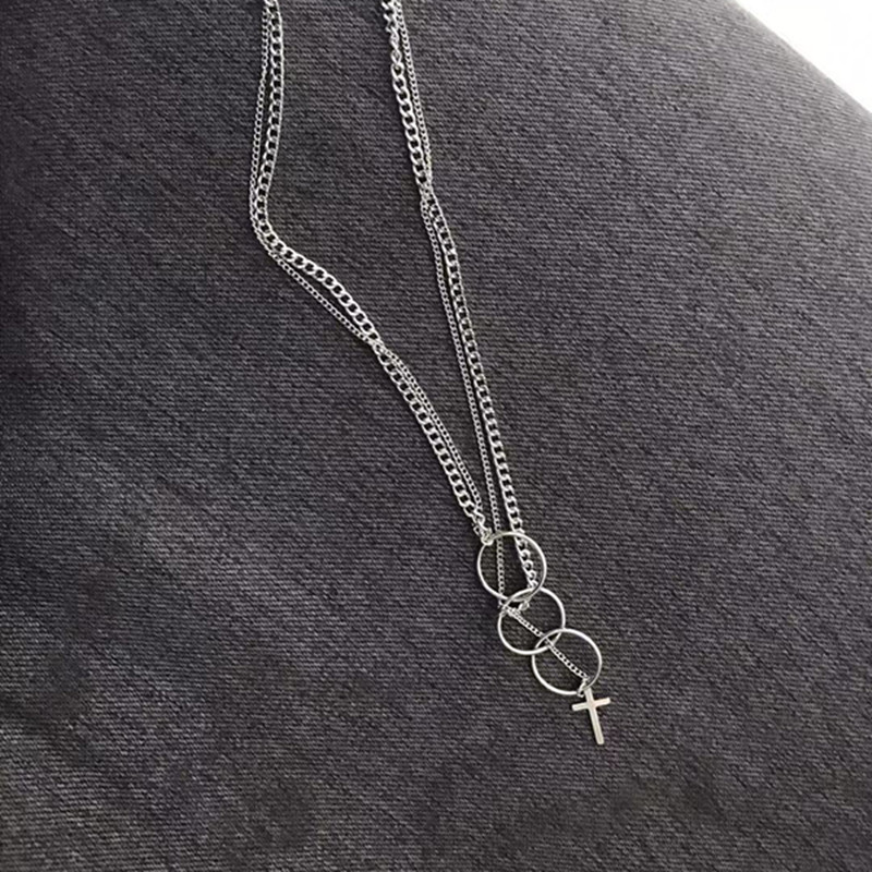 Men's And Women's Hipster Bungee Net Celebrity Couple Clavicle Chain