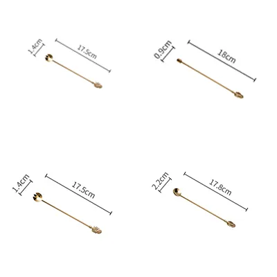 Dessert Stainless Steel Salad Fork Coffee Stirring Bar Leaf Suit - Shop at LoveMi