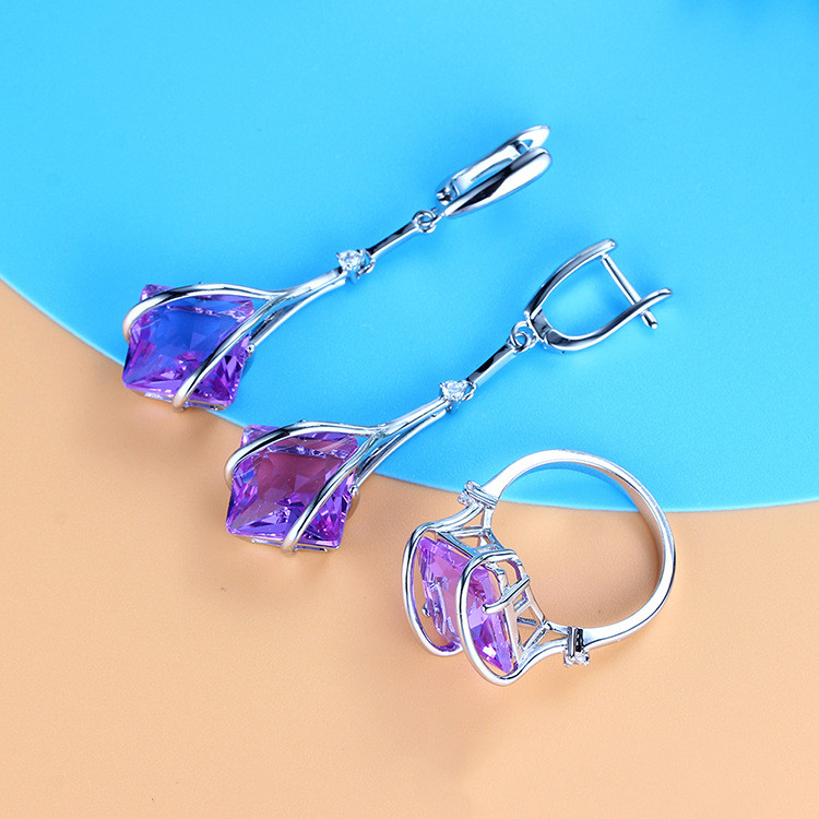 Ins Fashion European Inlaid Zircon Set