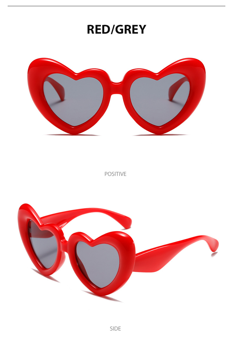 Title 7, Heart Shape Sunglasses Thick Frame Love Glasses...