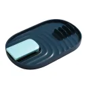 Oval Horizontal Stripes Blue
