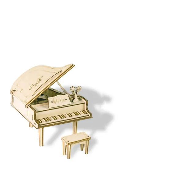 Ruodang Ruolai Wooden DIY Toy 3D Jigsaw Puzzle Piano Tower Ferris Wheel Model Birthday Gift Piano - Shop at LoveMi