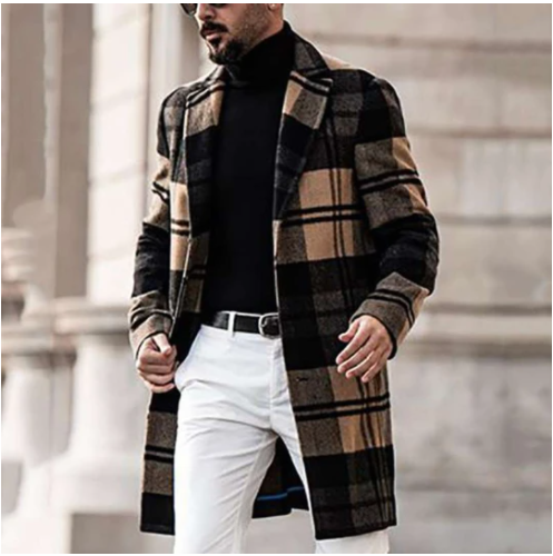 Fashion printed men's coat