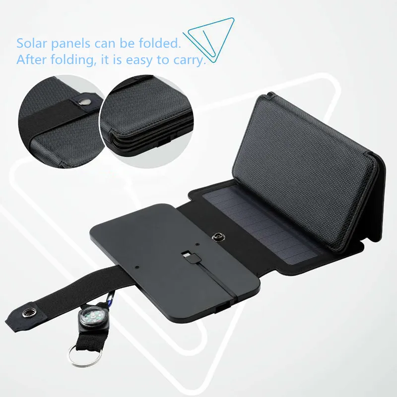 Outdoor Folding Solar Panel Charger Portable 5V 2.1A USB Output Devices Camp Hiking Backpack Travel Power Supply For Smartphones – image 8