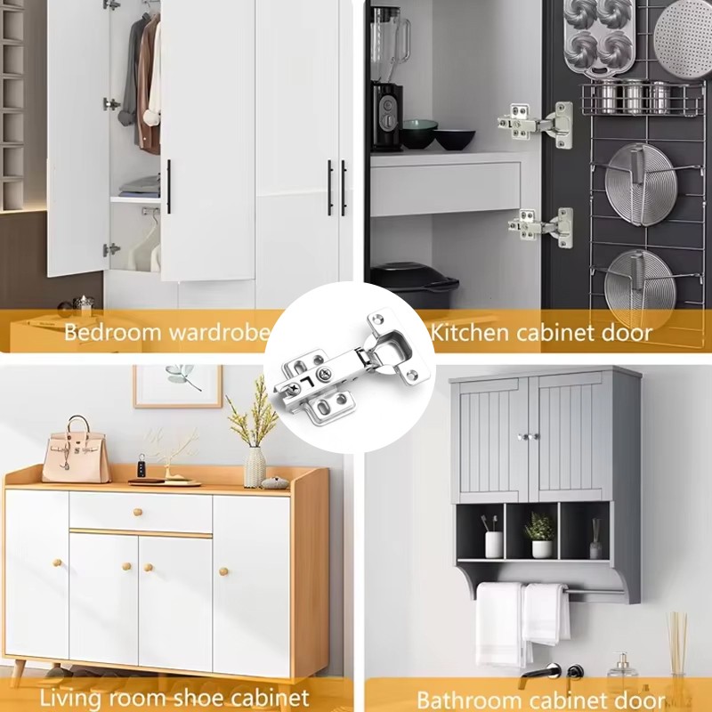 20x Soft Close Kitchen Cupboard Cabinet Door Hinges Slow Shut Full Overlay 35mm — image 2