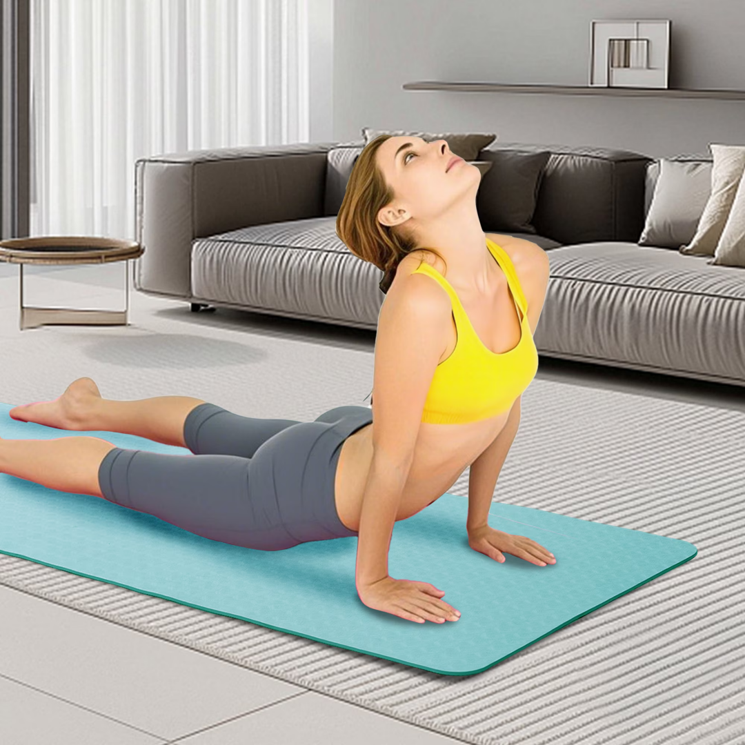 Yoga Mat, Exercise Yoga Mat With Non-Slip Design, Professional TPE Exericise Mat, 72 X 24 Multi-Purpose Workout Mat For Women, Pilates Fitness And Floor Exercises