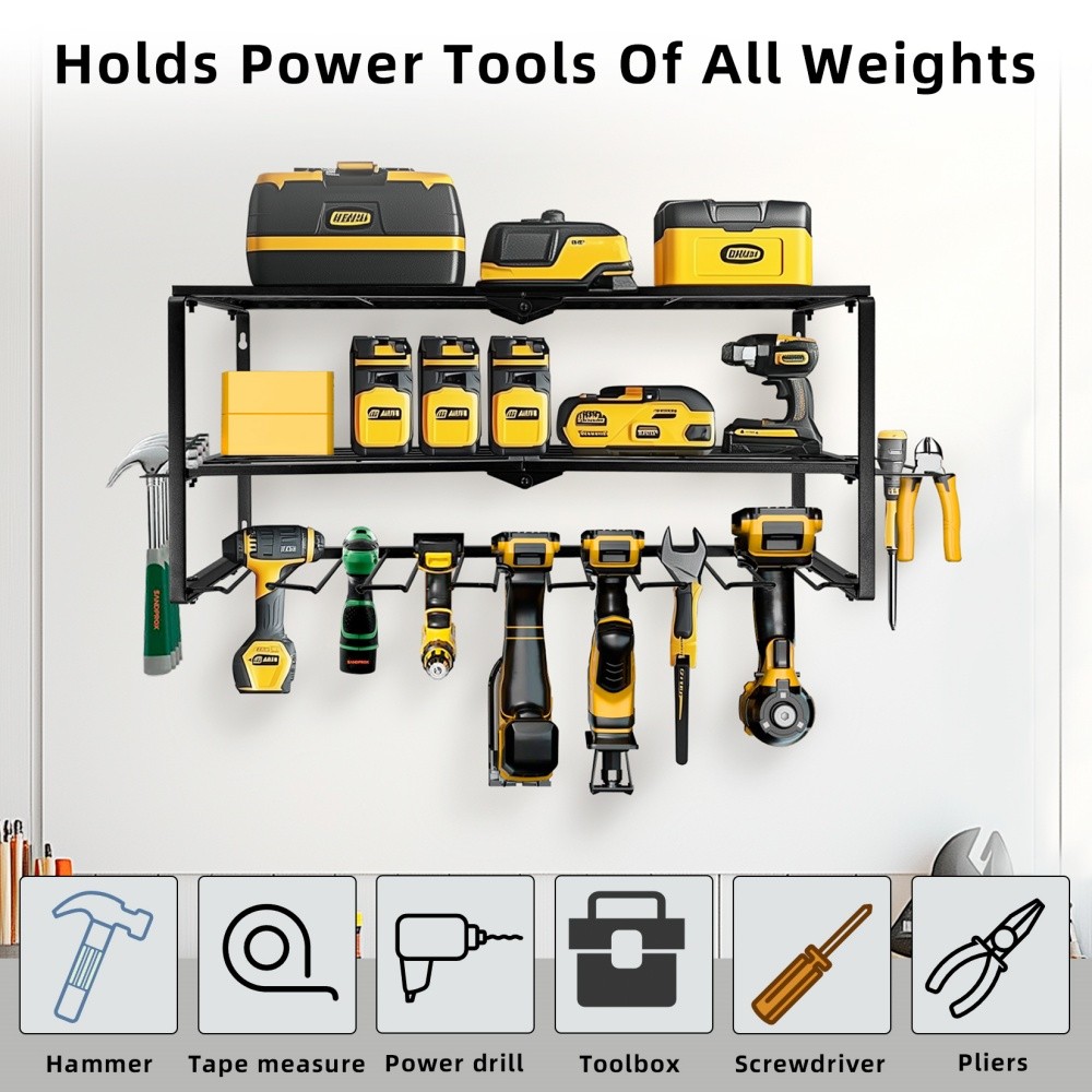 Power Tool Storage Wall Workshop Garage Organiser Drill Hold Impact Driver Rack
