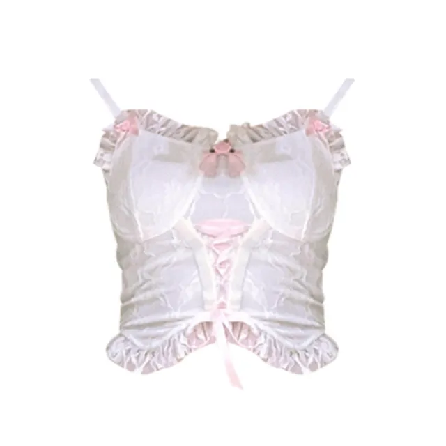Outer Wear Sweet And Spicy Lace Camisole Women's Spring Clothes White - Shop at LoveMi