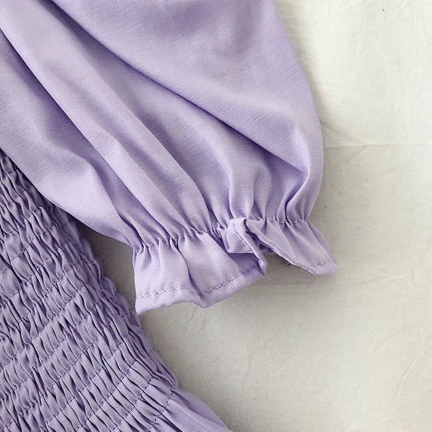 One-shoulder Puff Sleeve Top Women's Short-sleeved Chiffon Shirt