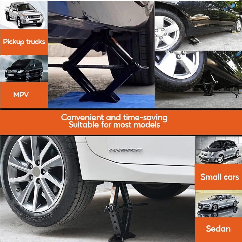 Scissor Jack Set 3 Ton Car Auto Jack Kit With Hand Crank Wrench Lug Wrench UK