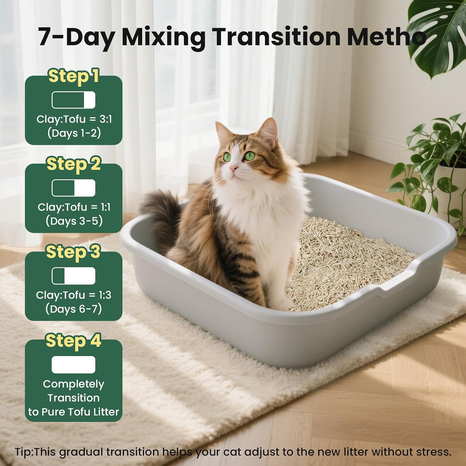 Tofu cat litter with green tea extract,natural cat litter