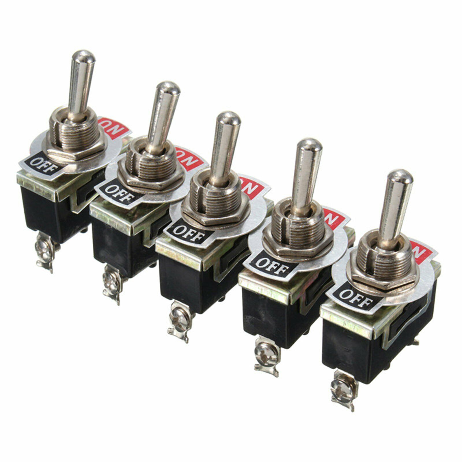 5x Toggle S Witch 12V ON OFF Car Flick Dash Light Marine 12 Volt Switches Boat - Image 1
