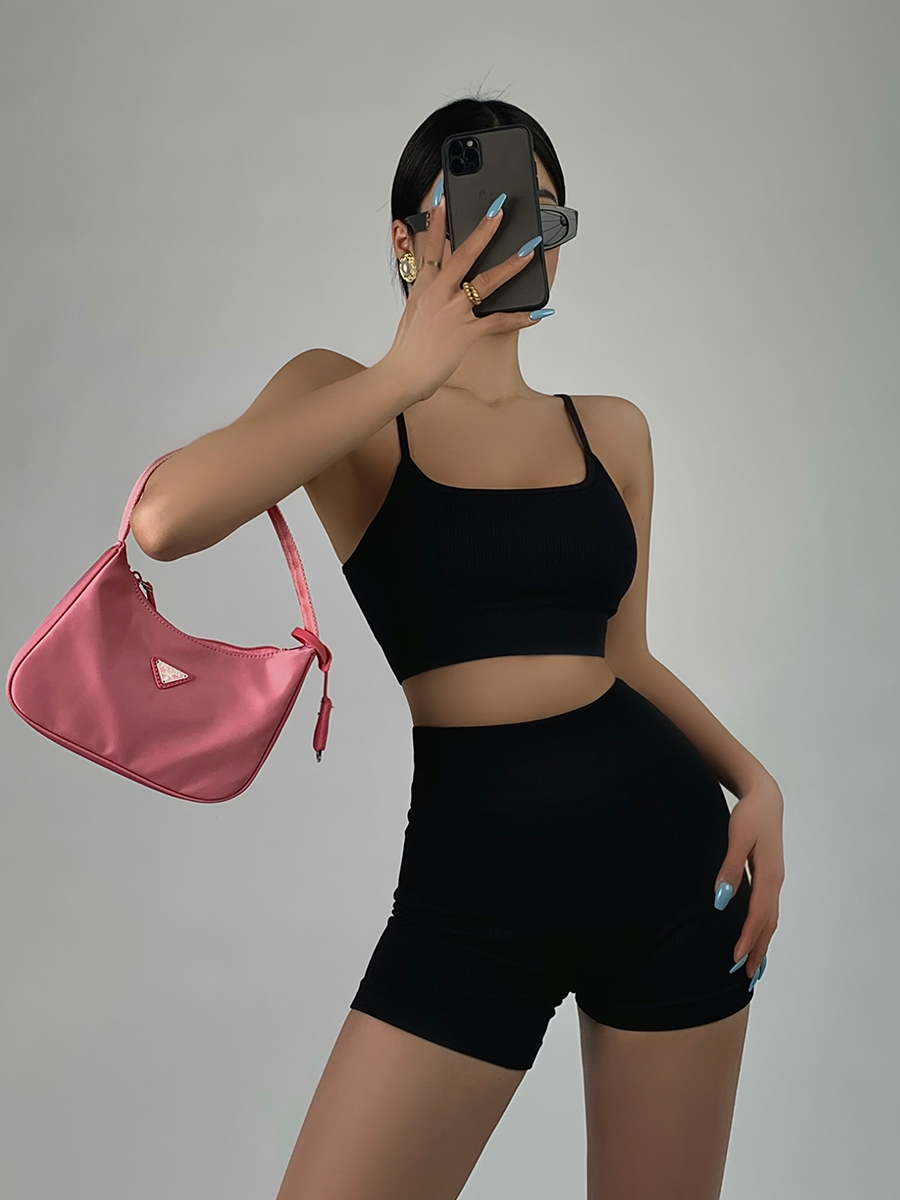 Casual Sports Suit Women's Suspenders Shorts Short Yoga Fitness Clothes