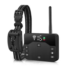 2 In 1 Wireless Electric Dog Fence Waterproof Pet Shock Boundary Containment System Electric Training Collar For Small Medium Large Dogs - Black - View 1