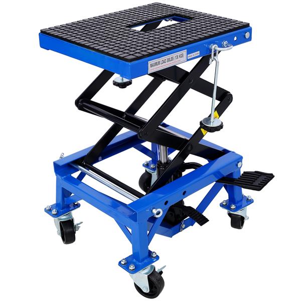300 Pound Hydraulic Motorcycle Scissor Jack Lifting Foot Wheel Suitable For Small Off-road Vehicles, Blue, Prohibited PlatformTemu - Image 8